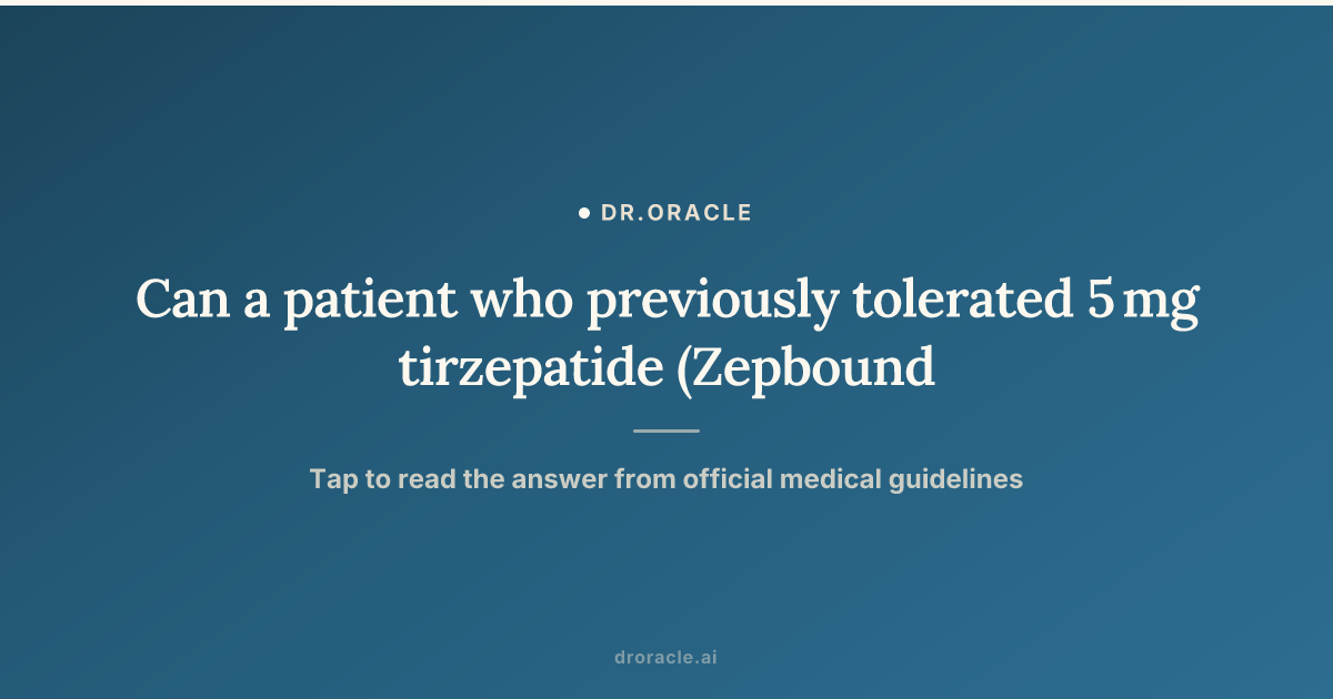 missed a week of tirzepatide Skipping Tirzepatide: Effects and Safe Resumption Can a patient who previously