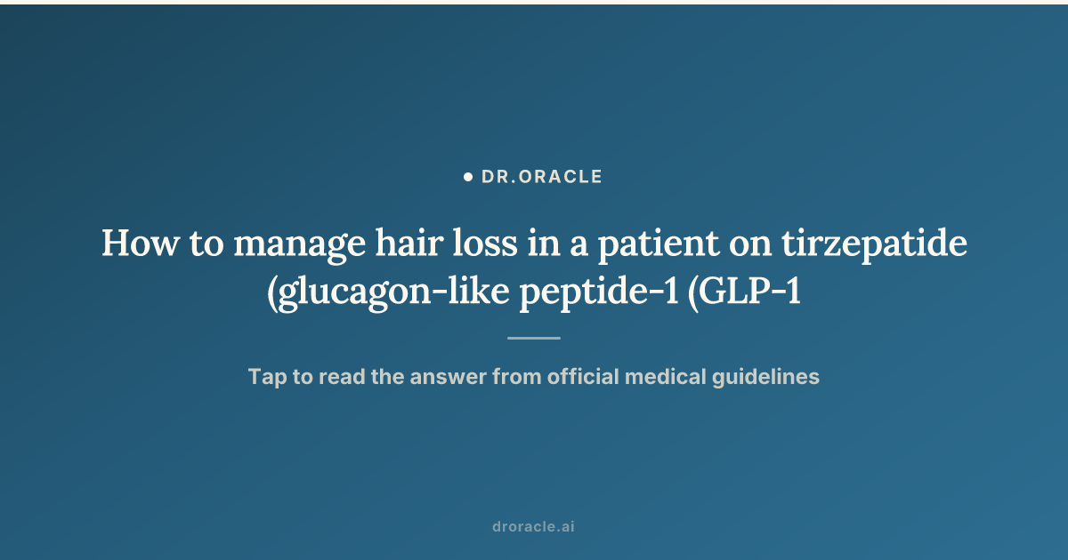 tirzepatide hair loss what to do Ozempic, Wegovy, Mounjaro & Zepbound cause loss? Tirzepatide May Help Male Pattern