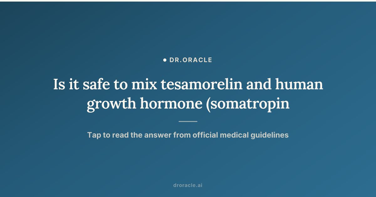 can you mix tesamorelin and ipamorelin in same syringe peptides into the before you use them? Is it safe to mix
