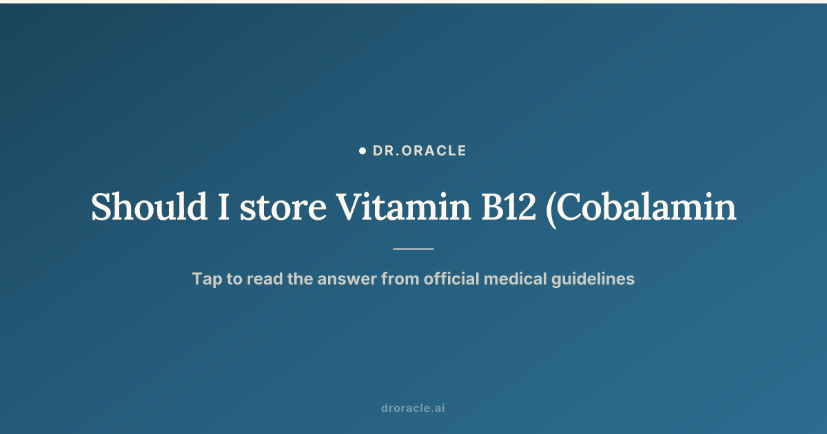 can b12 injections be stored in the fridge Does Wegovy Need to Refrigerated? Storage Tips and More Methylcobalamin 10,000mcg injectable, 10mL (lyophilized)