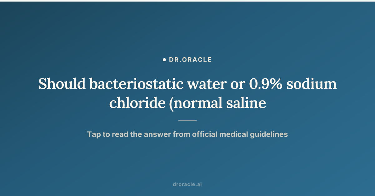 can you reconstitute tirzepatide with normal saline Should bacteriostatic water or 0.9% sodium chloride (normal saline) be used to reconstitute tirzepatide?