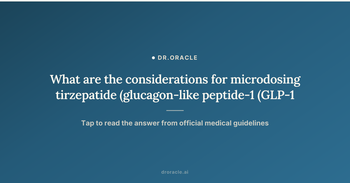how to microdose tirzepatide peptide Microdosing GLP-1s: A complete guide risks, benefits, and protocols What are the considerations for