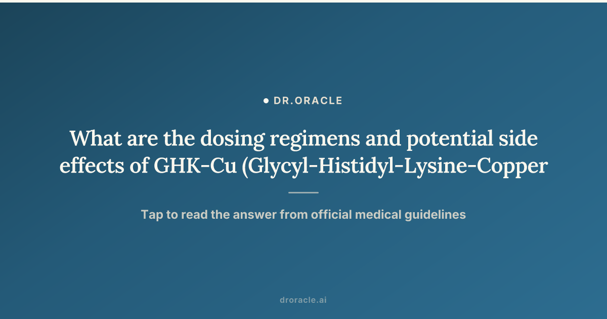 ghk-cu copper overload risk dosage toxicity Peptide Therapy for Hair Growth: Explore Your Options GHK-CU Peptide Dosage: Complete Guide
