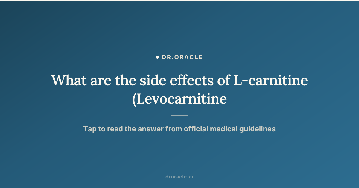 can too much l carnitine cause diarrhea L-Carnitine Side Effects & Safety: A Complete Guide Comparison of short-term and long-term