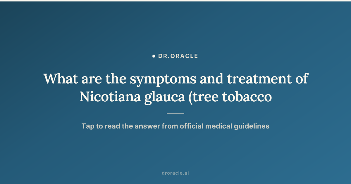 tobacco poisoning treatment Poisoning: Identifying It and What to Do What to Do in Case