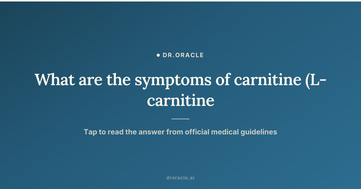 symptoms of l carnitine deficiency in Dogs Phenotype and genotype variation in