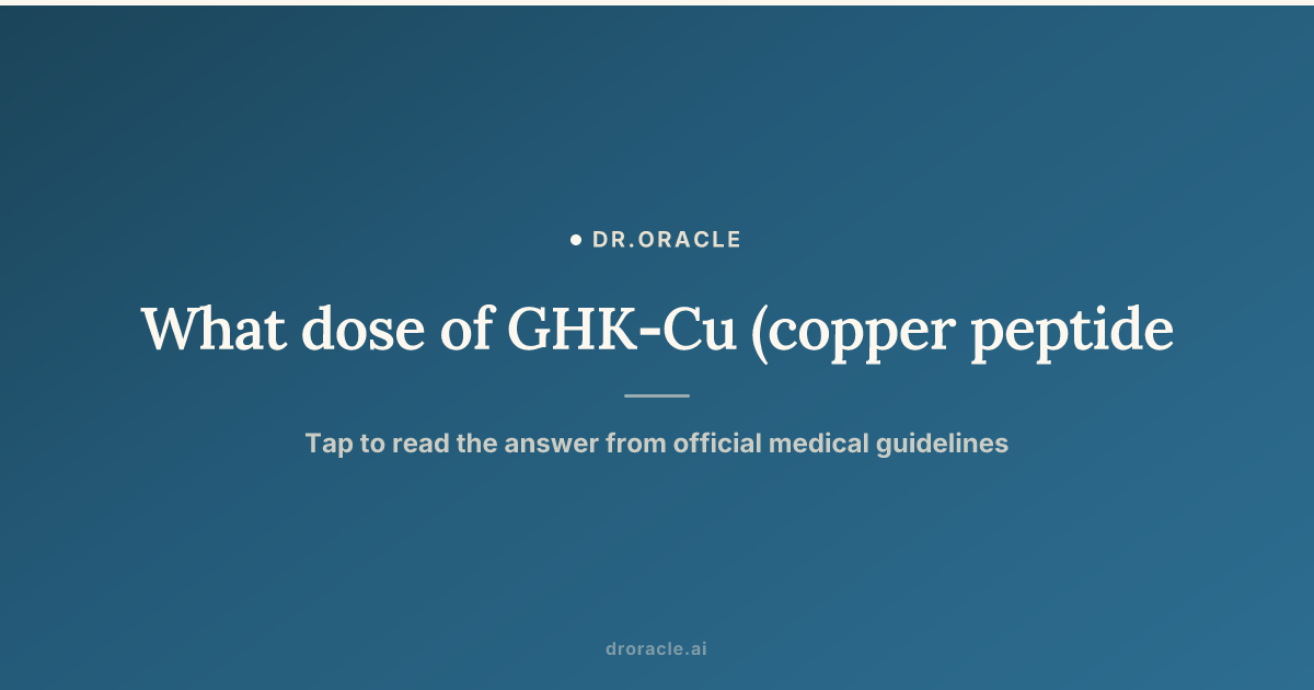 ghk-cu dosage recommendations for humans How Much Should You Inject Daily? Doctor Explains Peptide Dosage Calculator Free