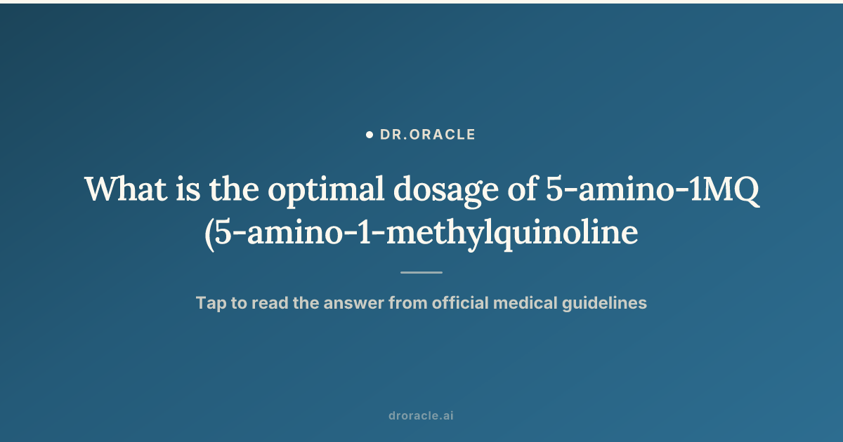 is 5 amino 1mq orally bioavailable AMINO-1MQ 25mg Powder Biopeptitech What is the optimal dosage
