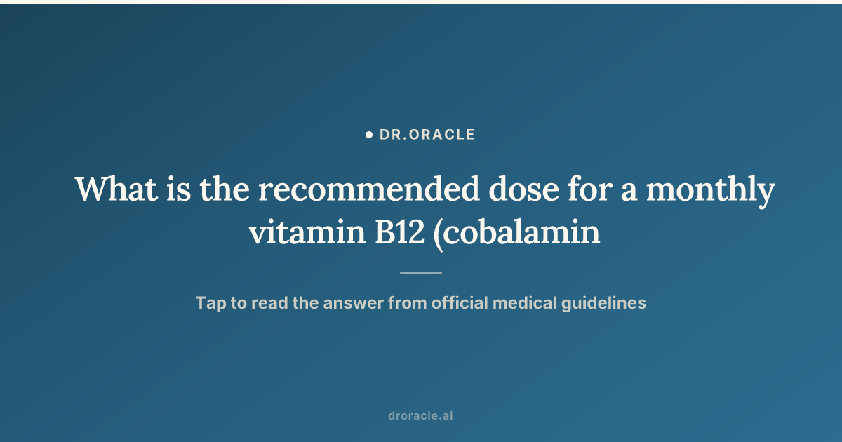 1000 monthly b12 therapy injections Still taking vitamin injections? Move over shot. A pill may be just as good Vitamin B12 Injection Dose for