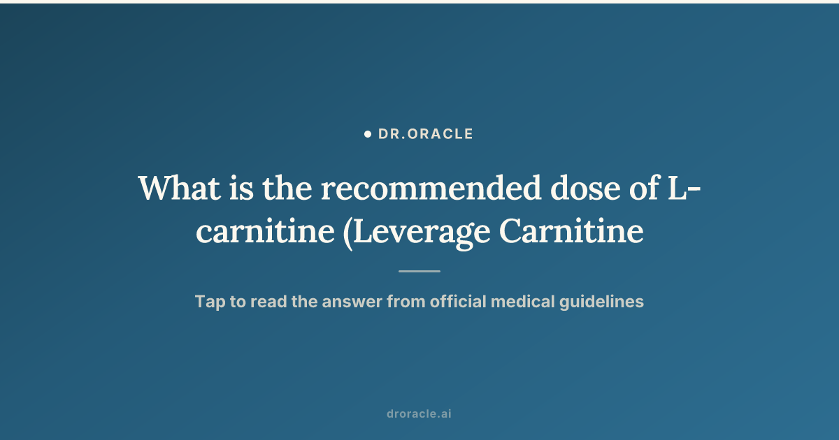 effective l carnitine dose sinatra dr cardiologist dosage dosing of L-carnitine in the secondary prevention of cardiovascular disease: a systematic review Carnitine Synergy (D) What is the recommended dose