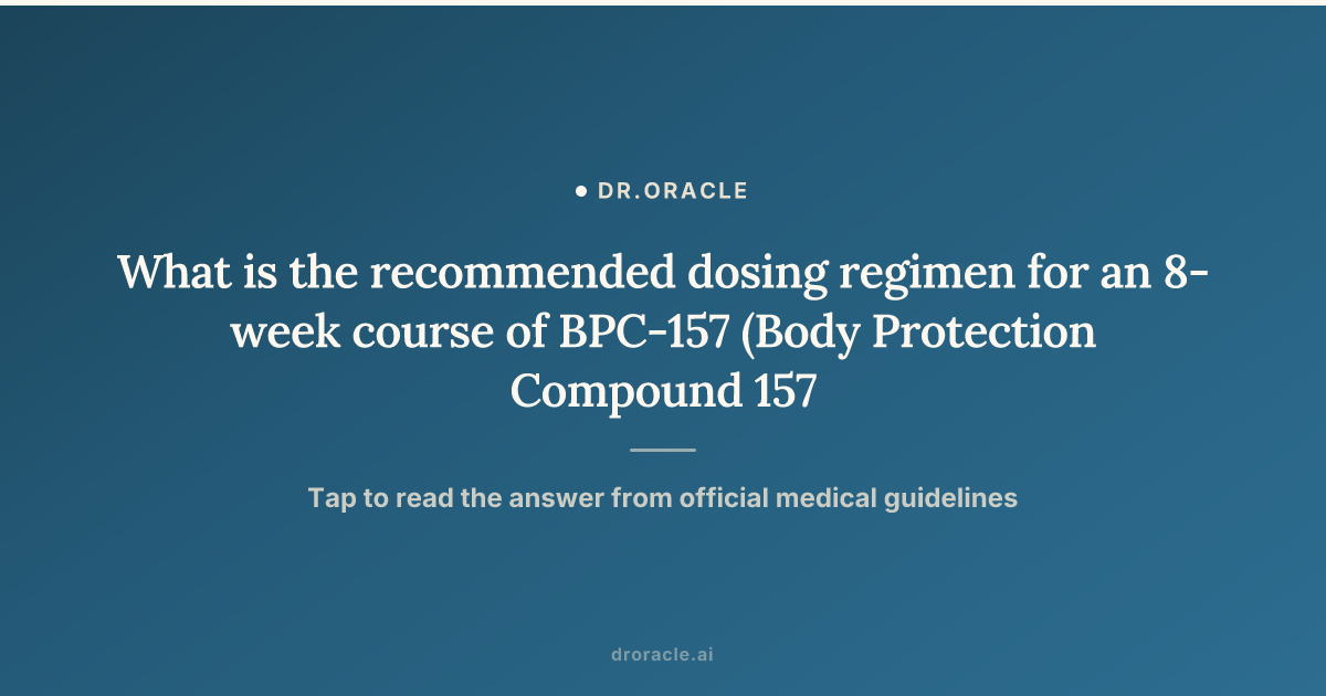 bpc-157 dosering What is the recommended dosing