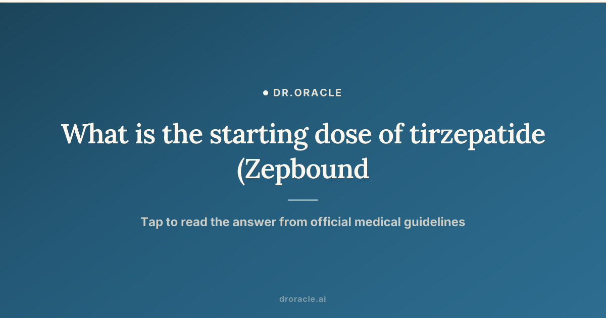what is the starter dose of tirzepatide Starting for Weight Loss? The standard 2.5 mg starting