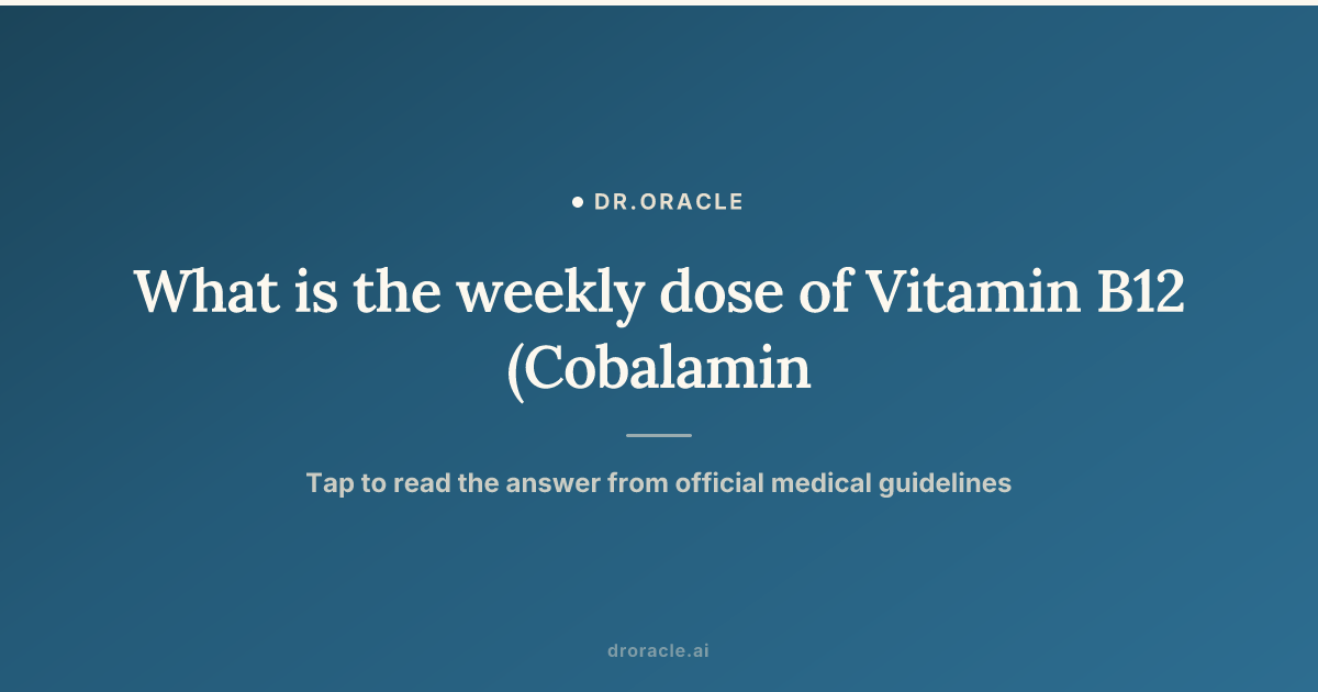 vitamin b12 injection weekly dosage Optimal and Treating Deficiency Vitamin B12 Injection Dose For