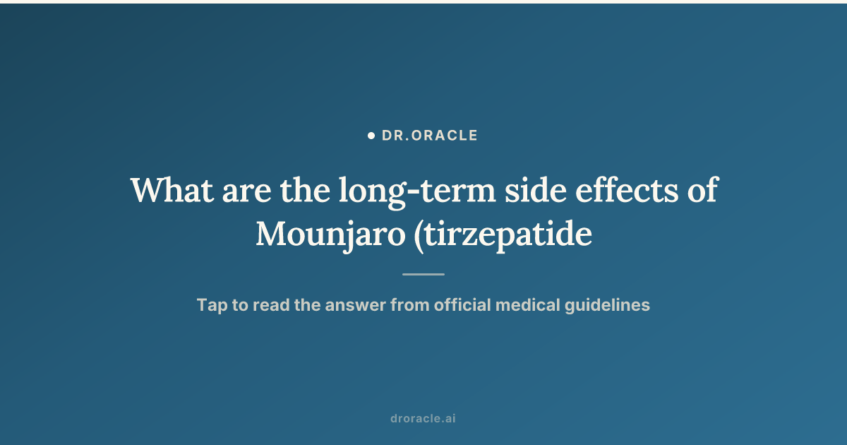 tirzepatide long term effects Ready for a healthier, more confident YOU? Discover the benefits of a breakthrough weight management treatment designed to help control cravings and support long-term results. Once-weekly injection What are the longterm side