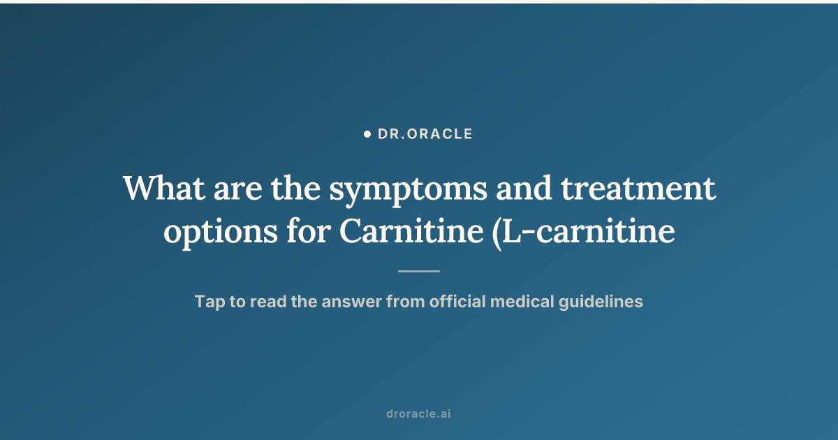 l carnitine deficiency Usefulness of Supplementation for the Complications of Liver Cirrhosis Changes in carnitine profiles during